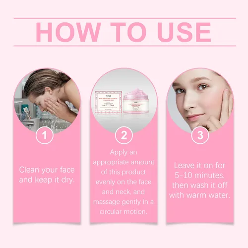 Mascarilla Facial Hoygi Pink Clay  Hidratante Y Suave Limpi