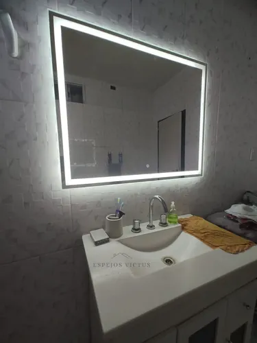 Espejo Rectangular Luz Led 100x80cm Touch On/off Dimerizable
