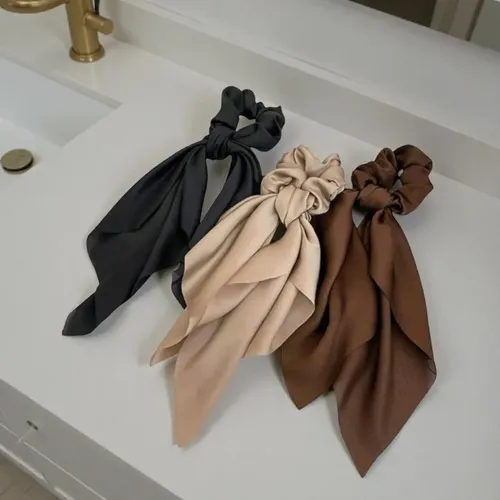 Hhyy. Elásticos 3 Piezas Con Moño Para Cabello Satinado