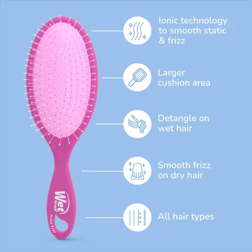 Cepillo Para Cabello Wet Brush Frizz-free Iónico Morado