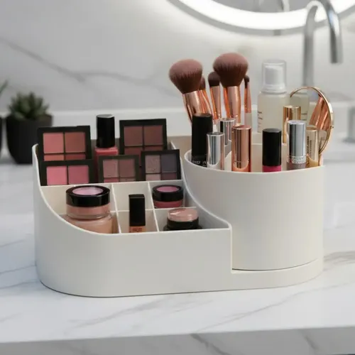 Organizador De Maquillaje Giratorio 360 Cosmeticos Plastico