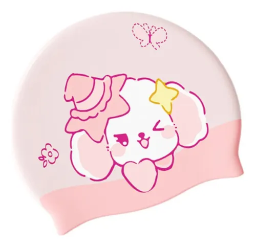 Gorro De Baño Para Niños, Gorro De Ducha Ligero Para Rosa