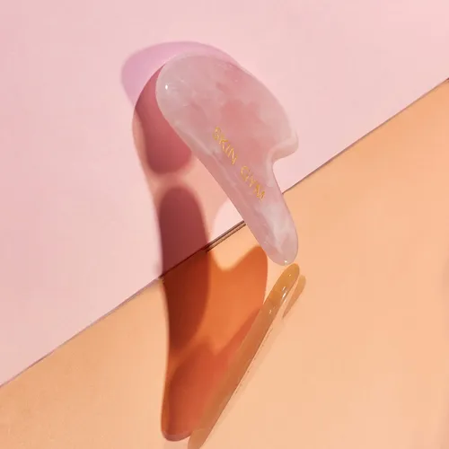 Masajeador Facial Skin Gym Rose Quartz Sculpty Heart Gua Sha