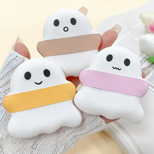 Juego De 6 Borlas De Maquillaje Con Forma De Fantasma.