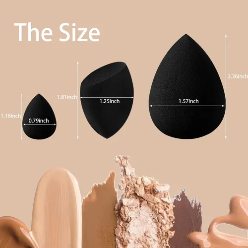 Paquete De 21 Esponjas De Maquillaje Negras Beauty Blender: