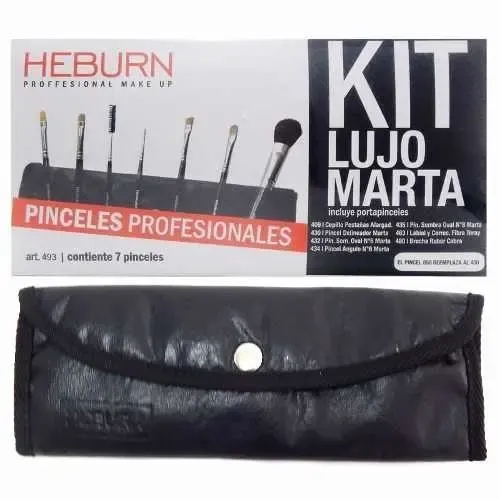 Set 7 Brochas Heburn 493 Maquillaje Profesional Natural