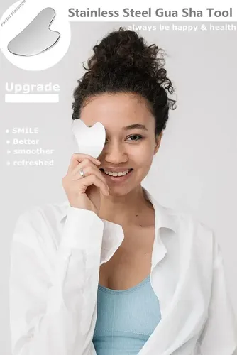 Herramienta Facial Gua Sha Squligt De Acero Inoxidable Plate