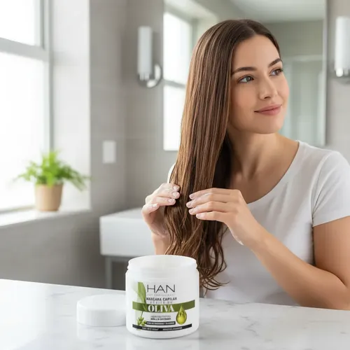 Han Mascara Capilar Oliva Baño De Crema Nutricion X 200 Gr