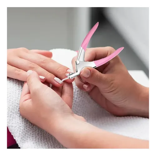 Cortaúñas De Salón Tipo U Acero Inoxidable Para Manicura Rojo