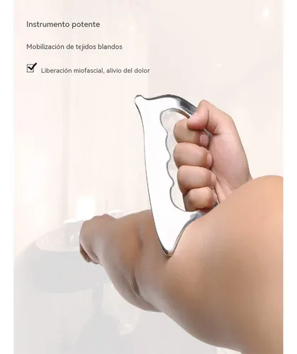 Raspador Gua Sha Acero Inoxidable 304 Para Masaje Facial Y