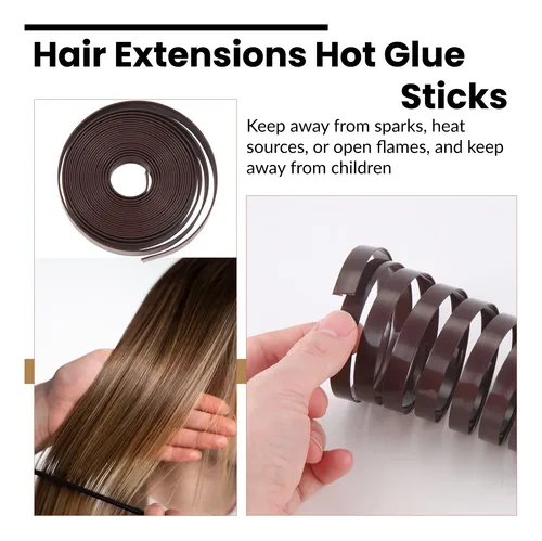 Pegamento Caliente Para Extensiones De Cabello Castaño E7, P