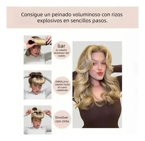 6pzs Curly Ondas En Cabello Rizos Sin Calor Tubo Gorro Satin