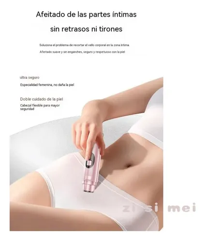 Depiladora Eléctrica Femenina 2 En 1 Sin Dolor Rosa