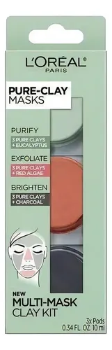 Loréal Paris Skincare Pure-clay 3 Mascarillas Faciales