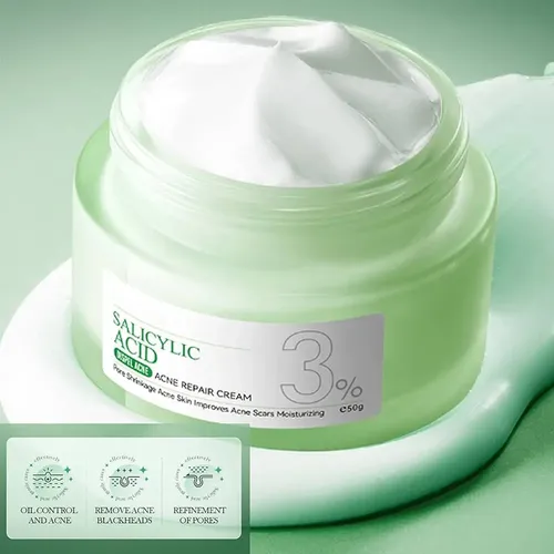 Crema Facial De Ácido Salicílico Acne Piel Grasa Sadoer