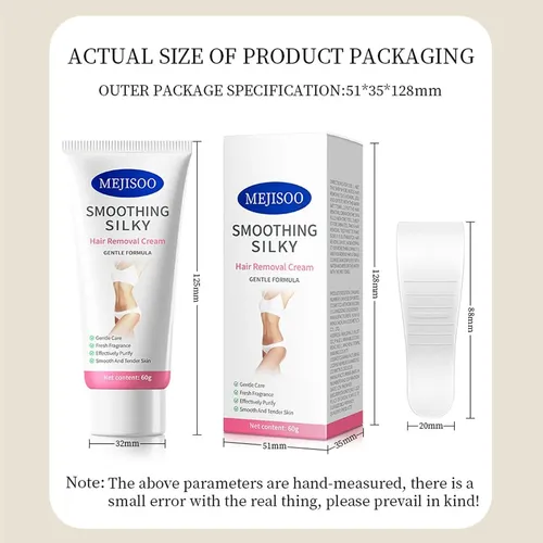 Crema Depilatoria Jazals Para Mujeres 60ml Suave E Indolora