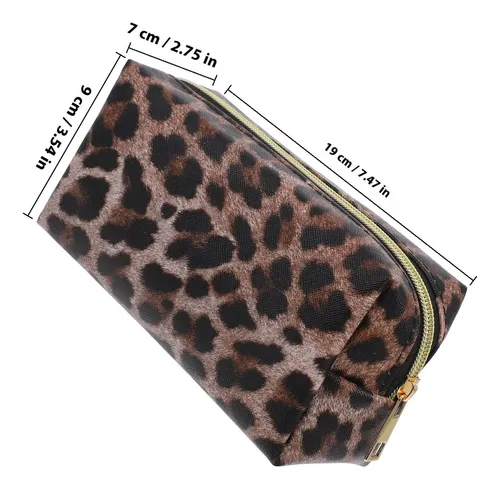 Bolso Organizador De Maquillaje Estampado Leopardo