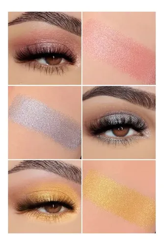 Sombras Ojos Stick Satinadas Dragonranee 5 Tonos Kawaii Hipoalergénicas