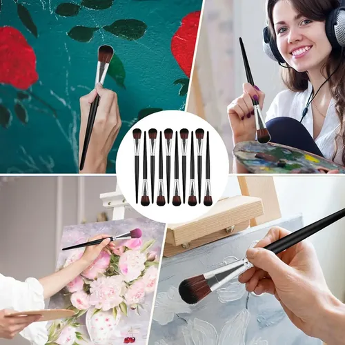 20 Pinceles Mop Para Pintura Y Difuminado En Acrílico