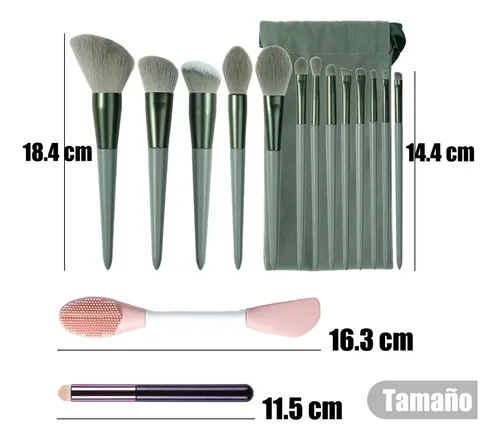 Brochas Maquillaje Profesional 15 Piezas Set De Brochas 1 Z