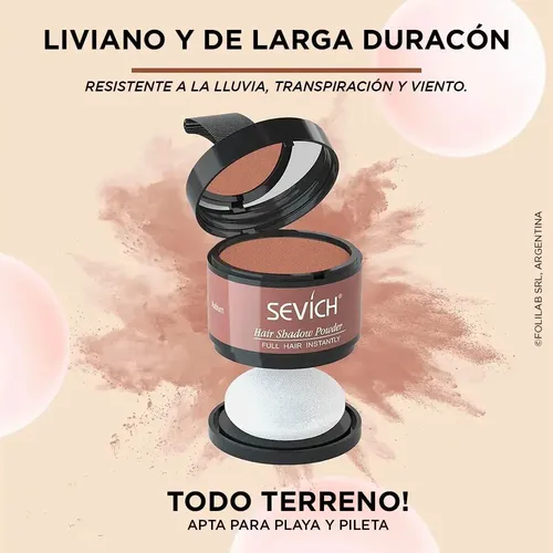 Sombra Capilar Sevich 4g Cubre Canas Raíces Relleno Cabello