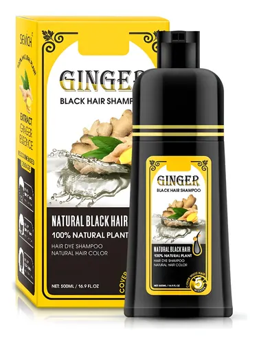 Ginger Black Champú Tinte Semipermanente, Instantáneo 30-…