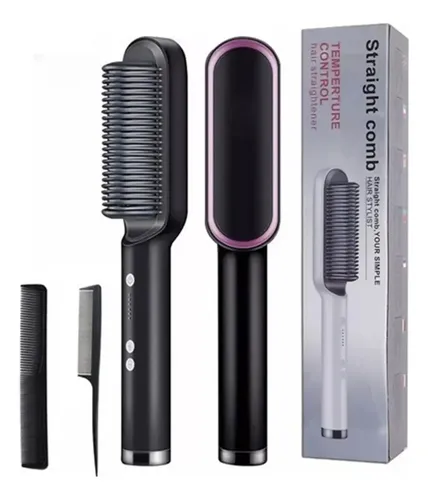 Una Plancha De Pelo Con 1 Cepillo, 3 En 1, De Cerámica,