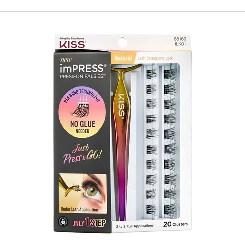 Pestañas Postizas Kiss Impress Autohadesivas Con Aplicador