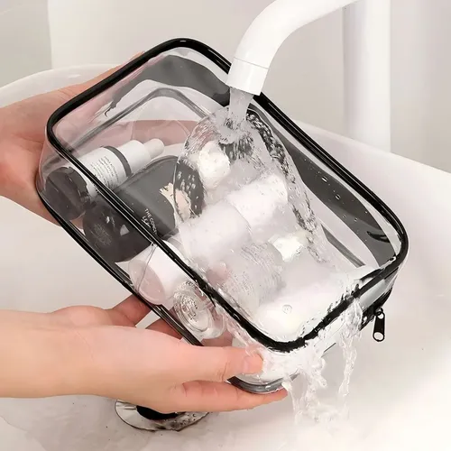 C 20 Pzs Neceser Cosmetiquera Transparente Bolsa De Viaje Z