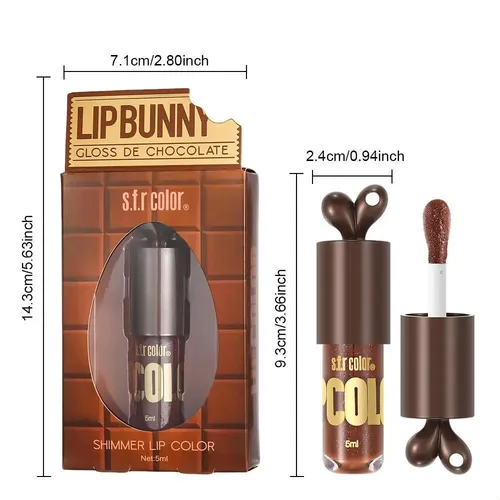 Brillo De Labios Hidratante En Espejo De Color Chocolate, Br 01