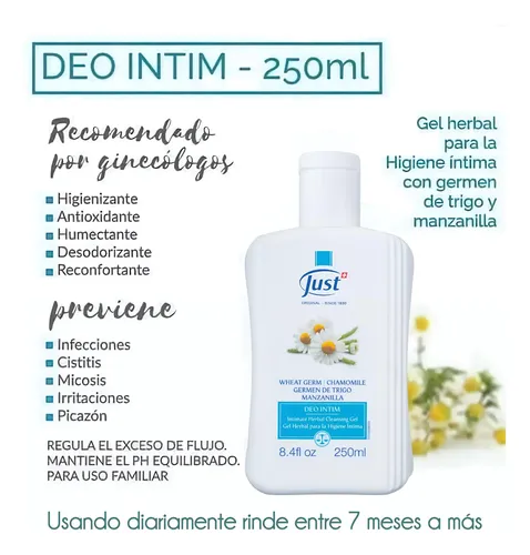 Deo Intim Just-shampoo Para La Higiene Íntima