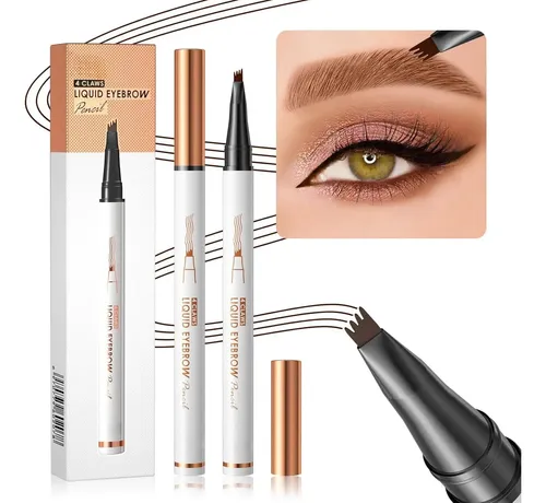 Lápiz De Cejas 4 Puntas Yulinlon Negro Impermeable 36h