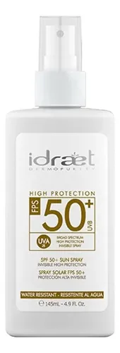 Protector Filtro Solar 50+ Idraet Spray Invisible 145ml
