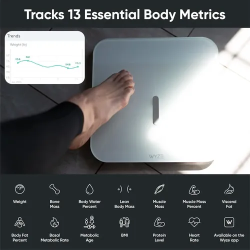 Báscula Inteligente Wyze X – Peso, Bmi, Grasa, Masa Muscular