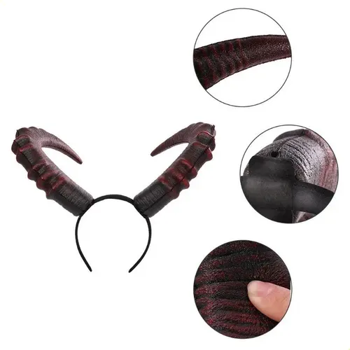 Realistic Long Devil Horn Headband Halloween Cosplay