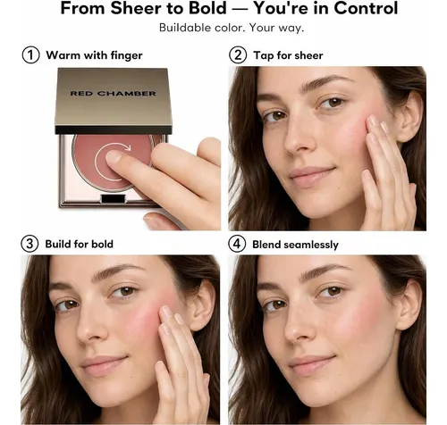 Red Chamber Haelyn Rubor Crema 2 En 1, Compacto Con Espejo