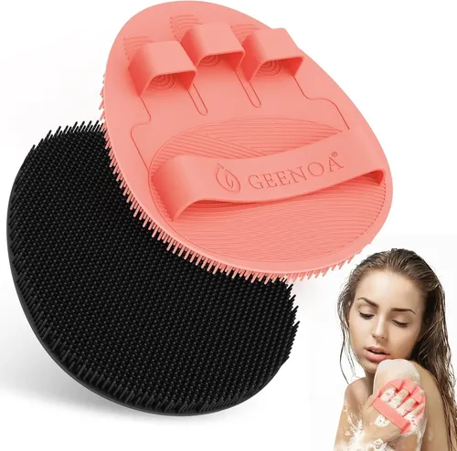 Guante De Silicona Doble Antideslizante Negro Y Rosa
