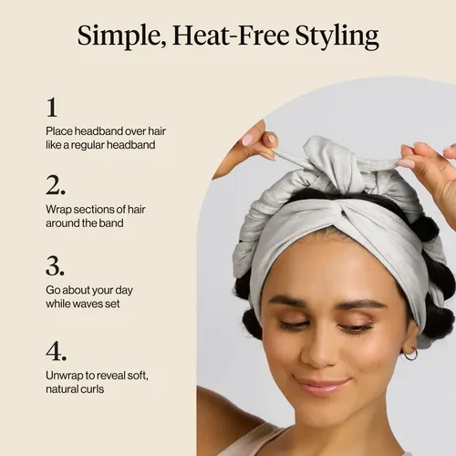 Cinta Rizadora Sin Calor Para Rizos Suaves Y Volumen