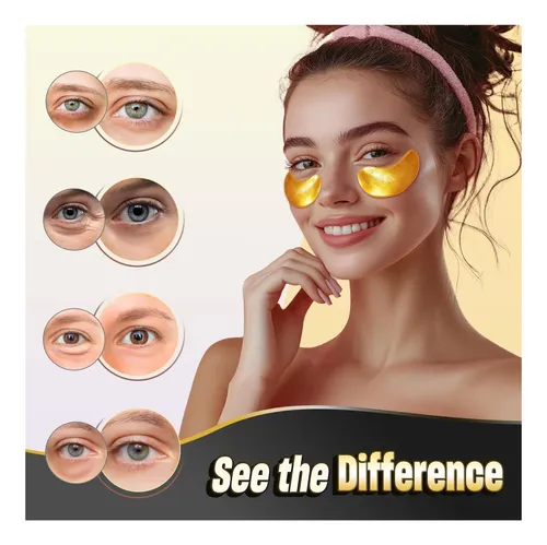 Parches De Ojos 24k Oro Antiarrugas 60 Unid Para Piel