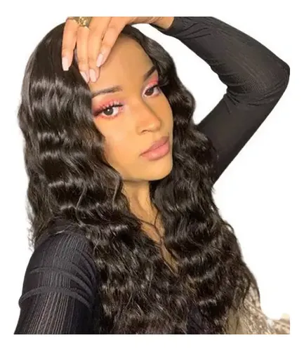 Peluca Larga Rizada Negra Afro Para Mujer