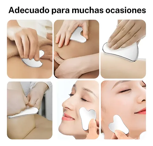 2 Masajeadores Faciales Raspadores De Acero Inoxidable