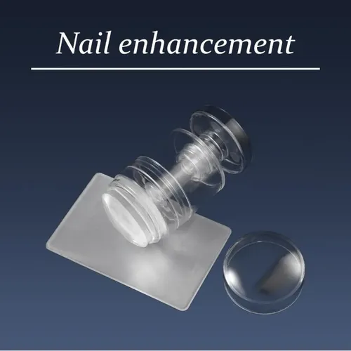 Set De Estampado De Uñas Francesas De Silicona Transparente