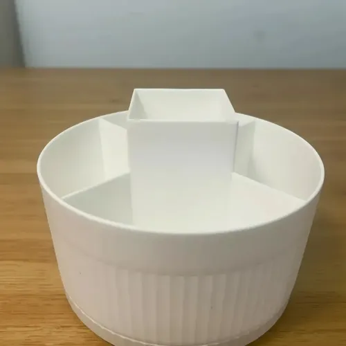 Organizador Porta Cosmético Maquillaje 3 Divisiones Blanco