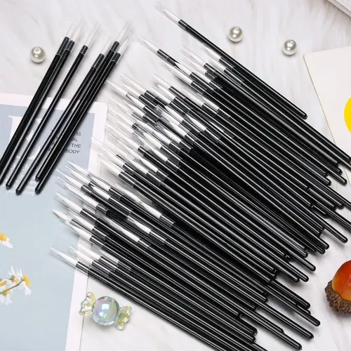 50 Pinceles Descartables Para Delineador De Ojos