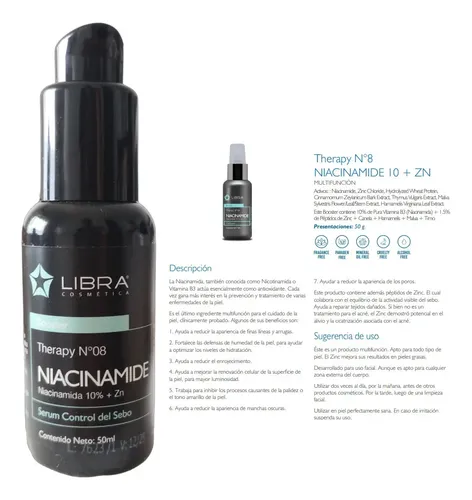 Sérum Facial Niacinamida y Vitamina C Pack 2x100ml Antiedad Antimanchas