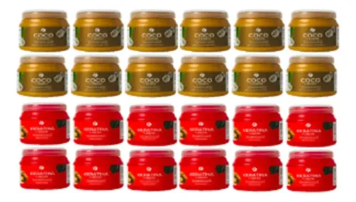 Frilayp 24 Baños De Crema 240g: 12 Keratina + 12 Coco