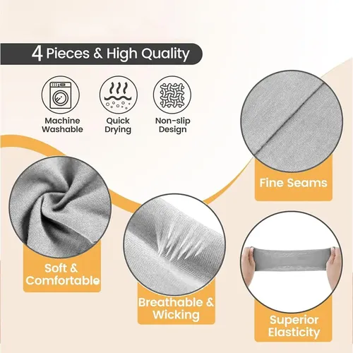 Diadema Mujer Hombre De 4 Piezas, Elastics Pelo Cinta/ku Em