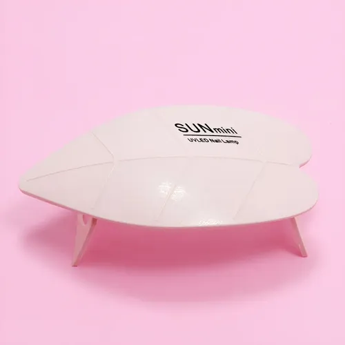 Mini Cabina Uñas Uv Led 6w Hoja Sun Mini Nail Lamp Manicuria Color Rosa