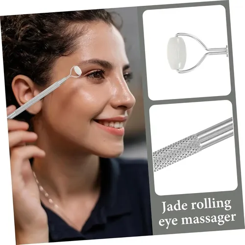Rodillo De Jade Para Masajes Faciales Antiedad Verde