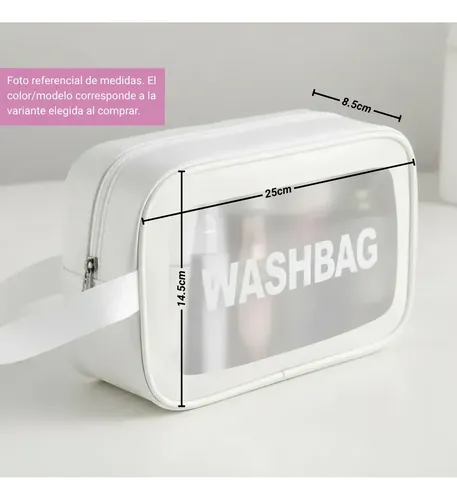 Neceser Viaje Maquillaje Portacosméticos Washbag Negro Mediano 25×8.5xh14.5